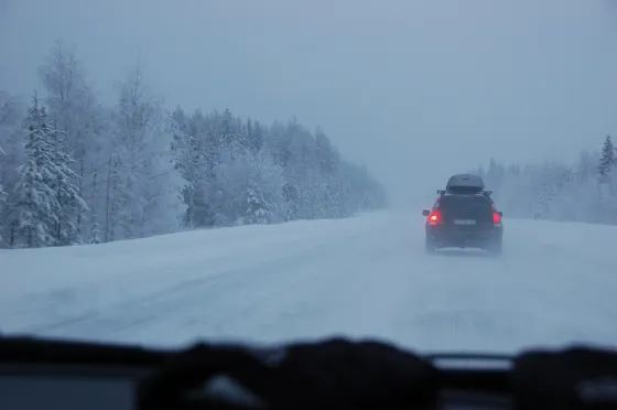 Snowy Drive Home