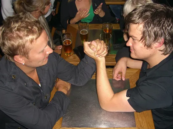 Let's arm wrestle