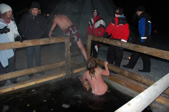 New Year's River Swimming