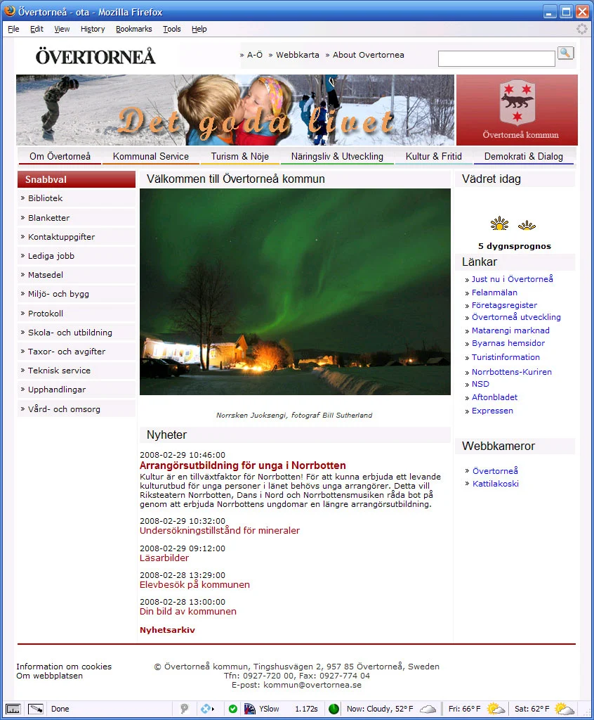 Photo posted on Övertorneå's website