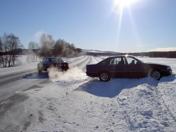 Spin-out on the ice!