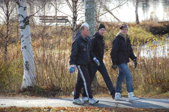 Four Guys Walking