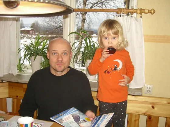 Me and Zoe having Saturday coffee... and CANDY!