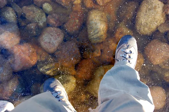 Walking on thin... um... thick ice