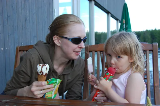 The Girls having icecream